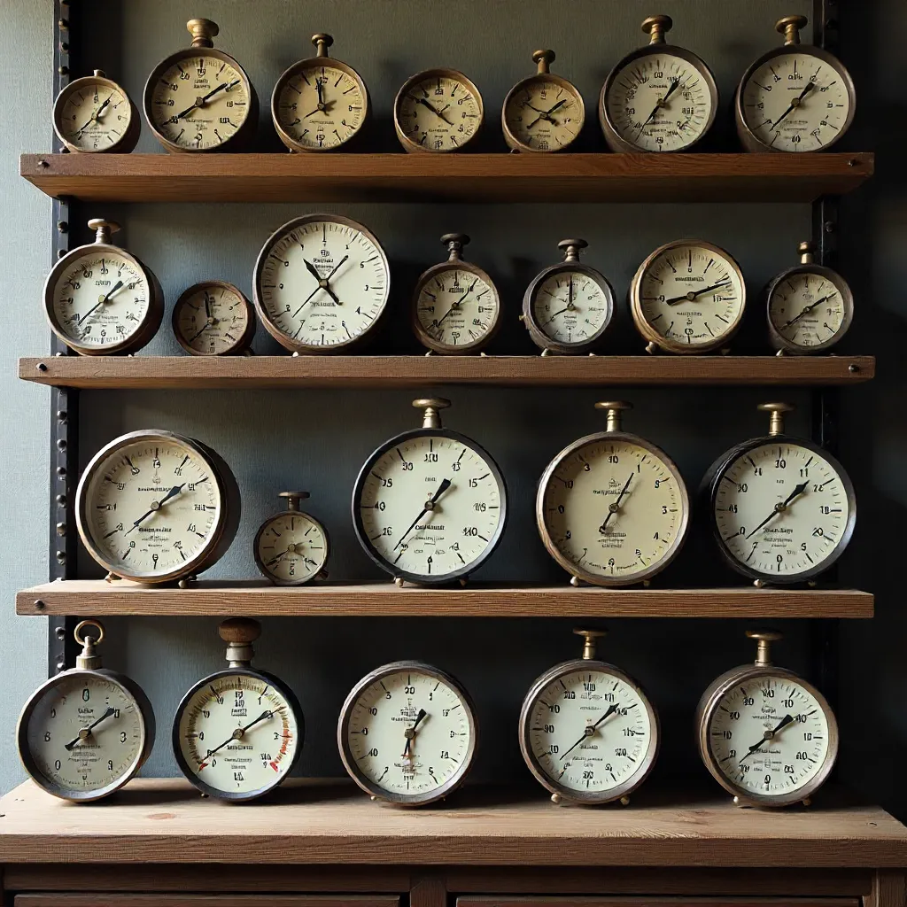 Analog trykmåler med skala